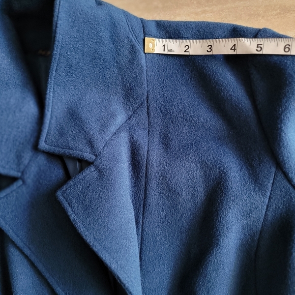 J Jill Wool Blend Marina Blue Peacoat Jacket  Size L EUC - Picture 10 of 11